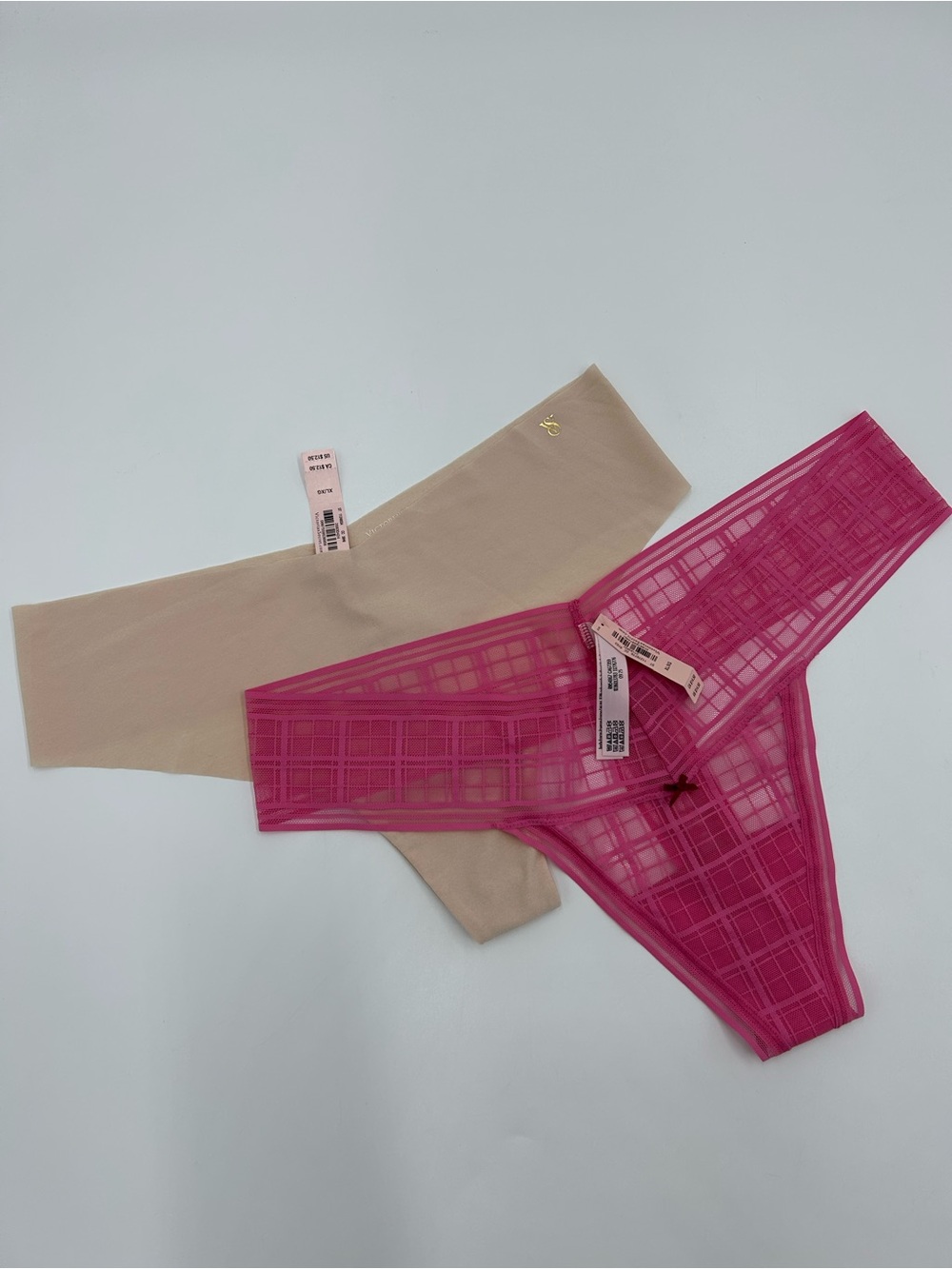 Victoria’s Secret Bundle Pink Nude Thong Panties XL NWT